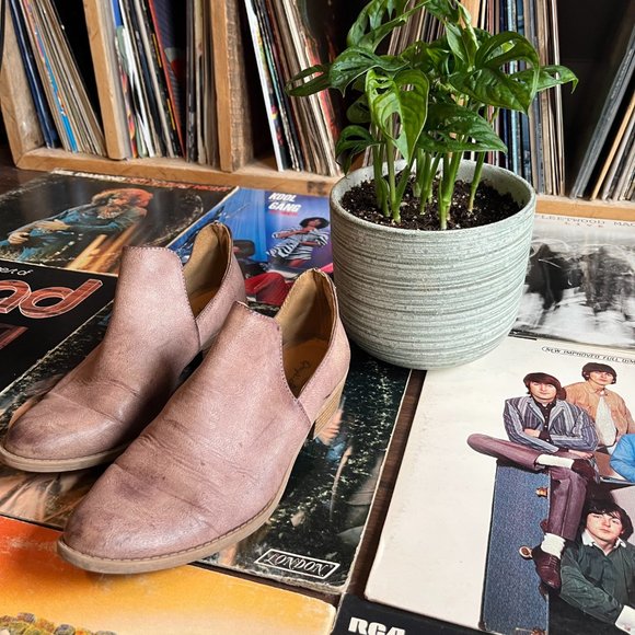 Qupid Light Pink Leather Loafers - Picture 3 of 4